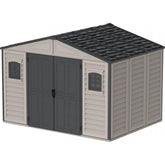 Abri de jardin en PVC 8,05m² DarkGrey Premium + kit de fondation DURAMAX Ma boutique